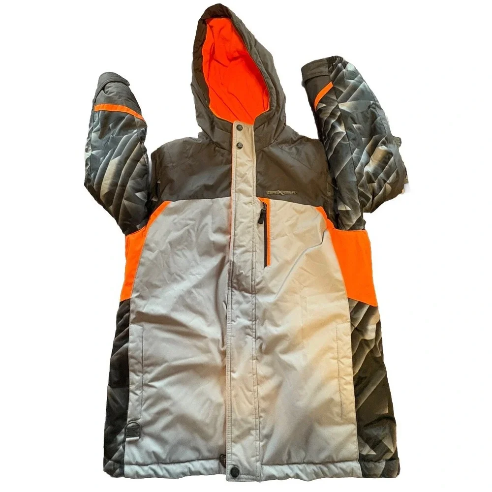 Zero Xposur Full Zip‎ Winter Hooded Parka Boys Snow Coat Youth Size Large 14/16